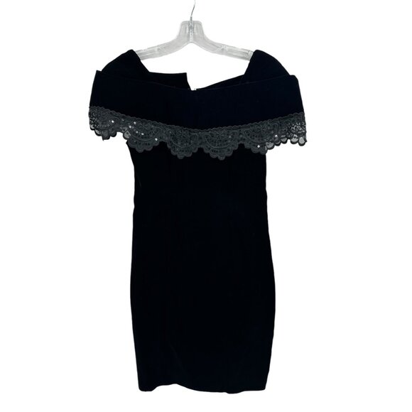 Jessica Howard by Mitchell Rodbell Vintage Velvet‎ Dress Womens Size 8 Goth 80s - Picture 1 of 10